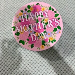 Happy Mother’s Day decorative tin box,  intended as a gift box for Mother's Day